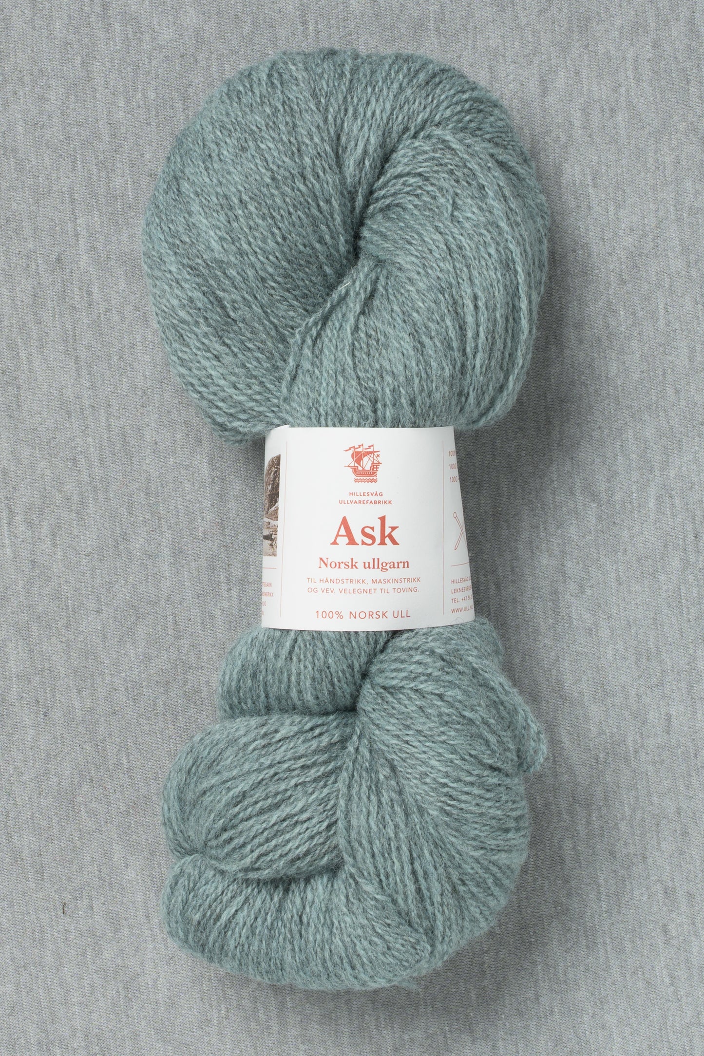 Hillesvåg Ask 6527 Heathered Light Green Tea (Bag of 10)