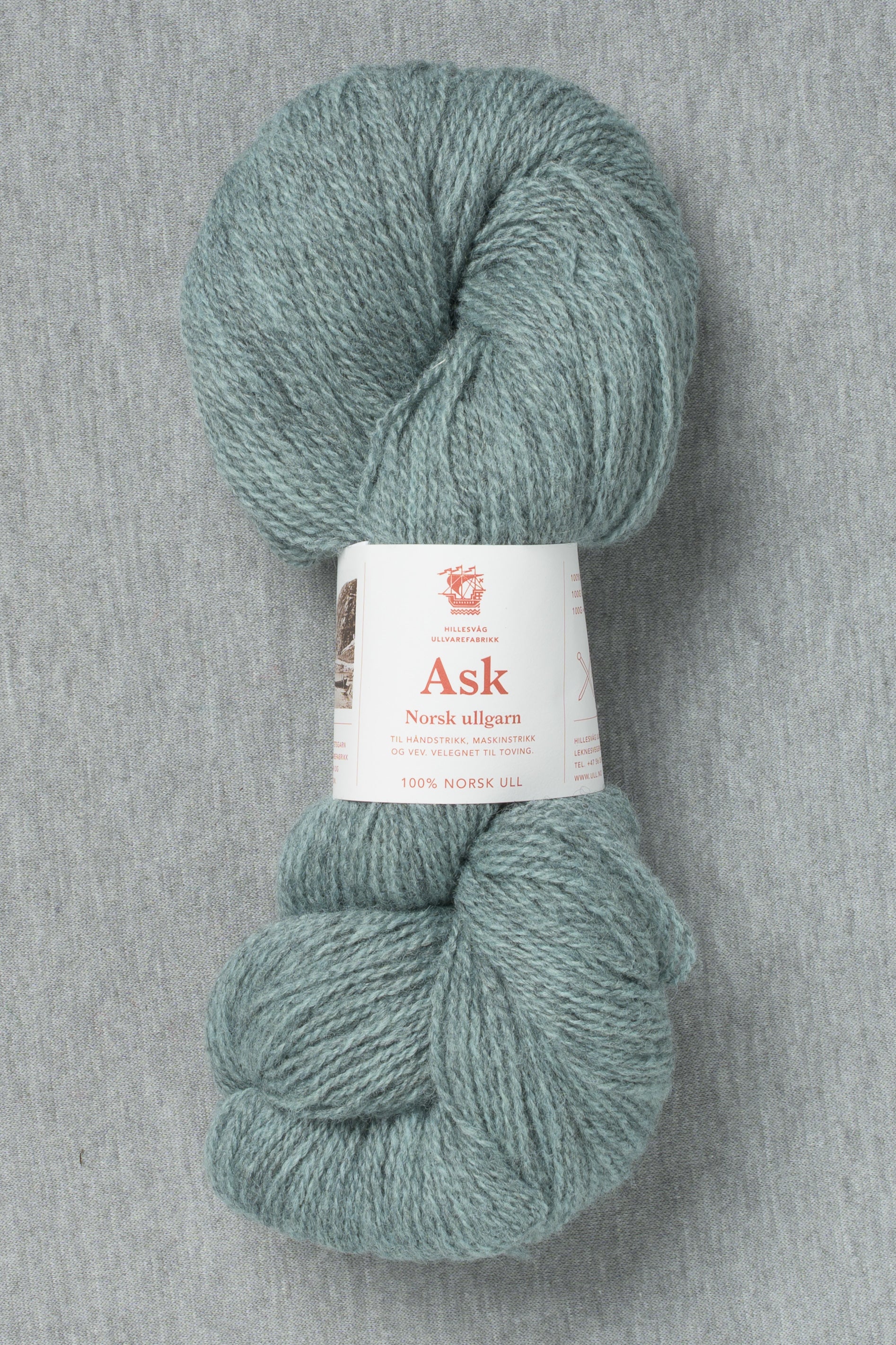 Hillesvåg Ask 6527 Heathered Light Green Tea (Bag of 10)