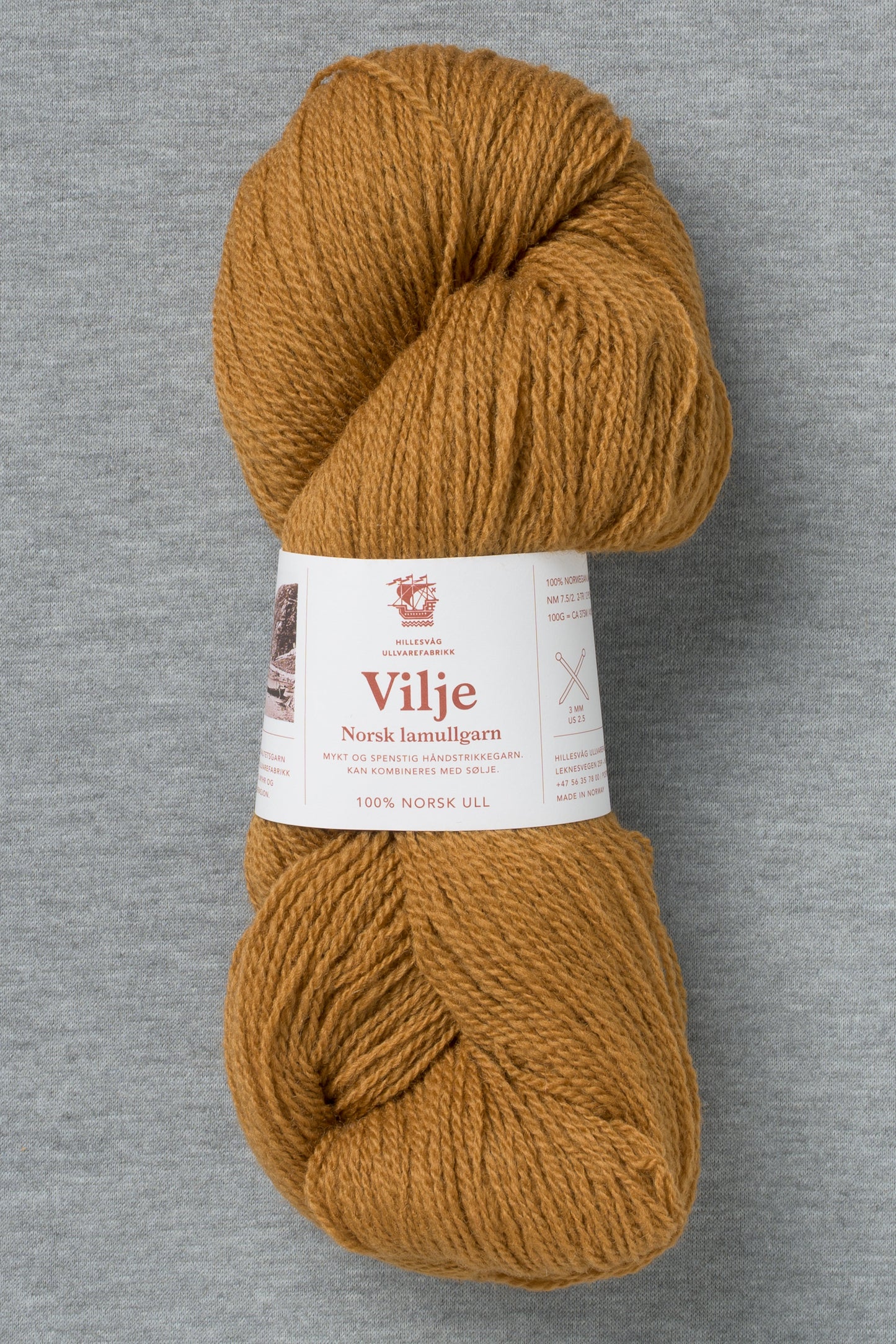 Hillesvåg Vilje 462 Caramel (Bag of 10) (New for FW26)