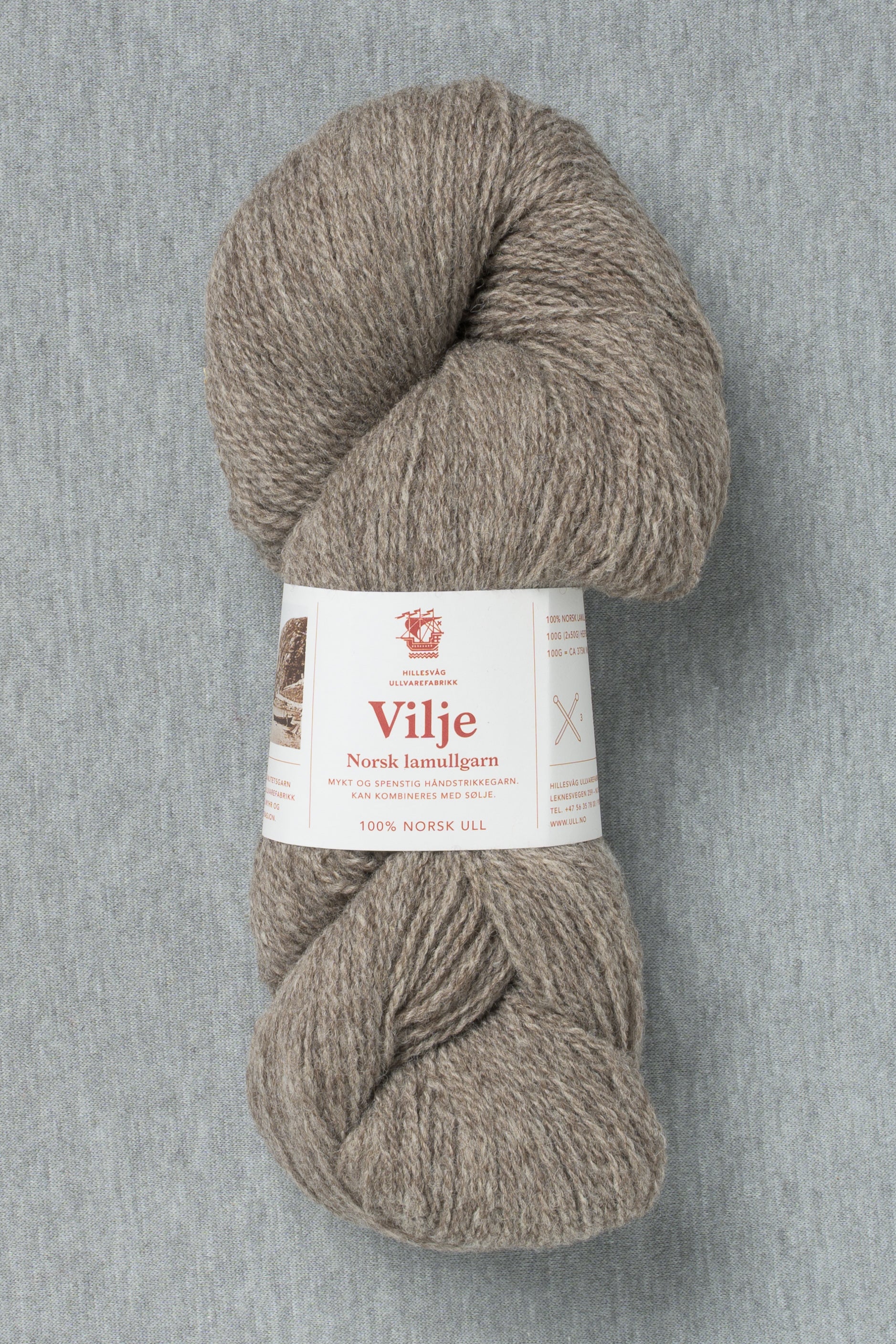 Hillesvåg Vilje 451 Heathered Medium Brown (Bag of 10)