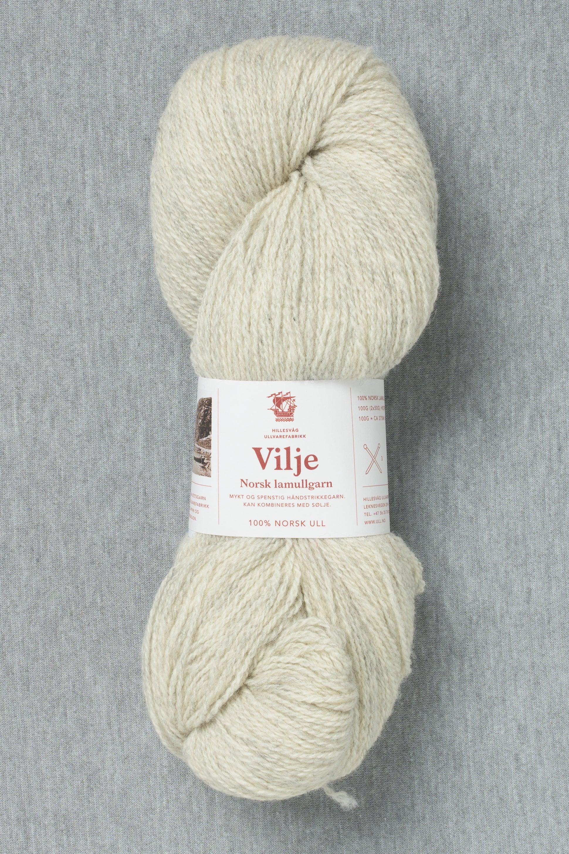 Hillesvåg Vilje 413 Heathered Light Gray (Bag of 10)
