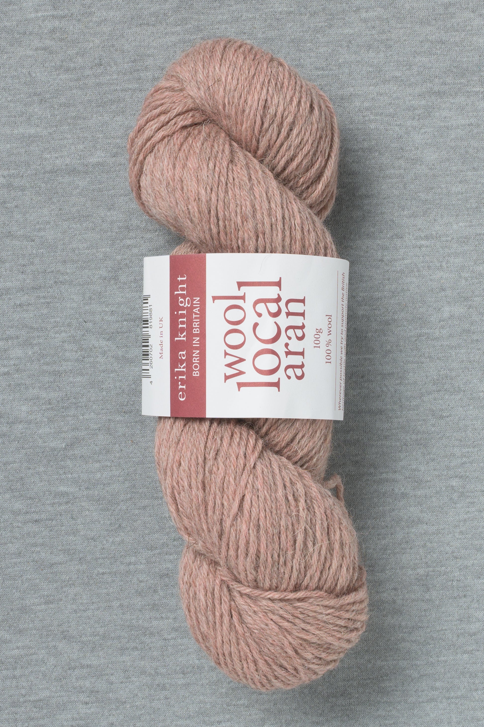 Erika Knight Wool Local Aran 802 Rosedale Pale Pink (Bag of 10)