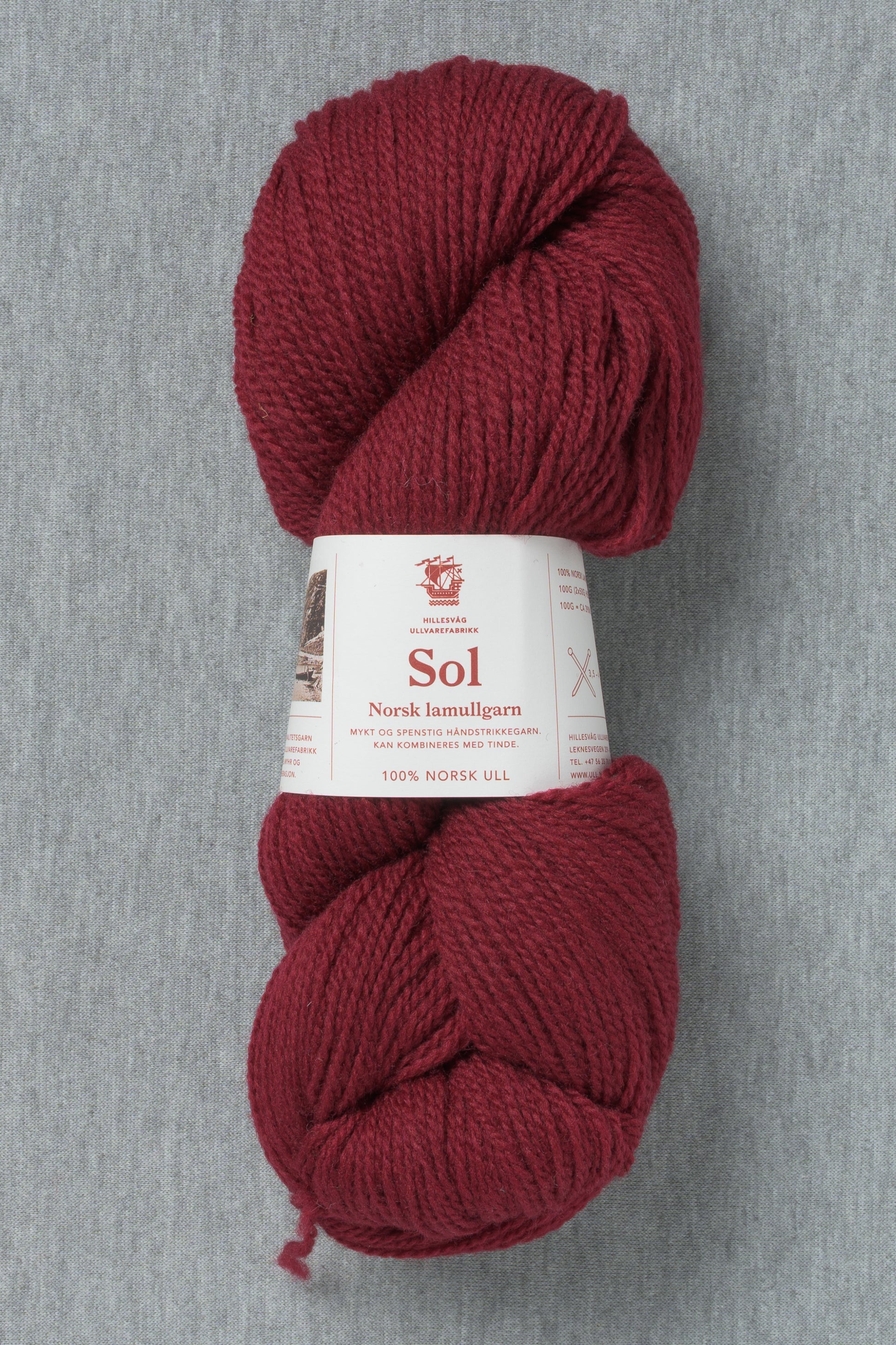 Hillesvåg Sol 419 Burgundy (Bag of 10)