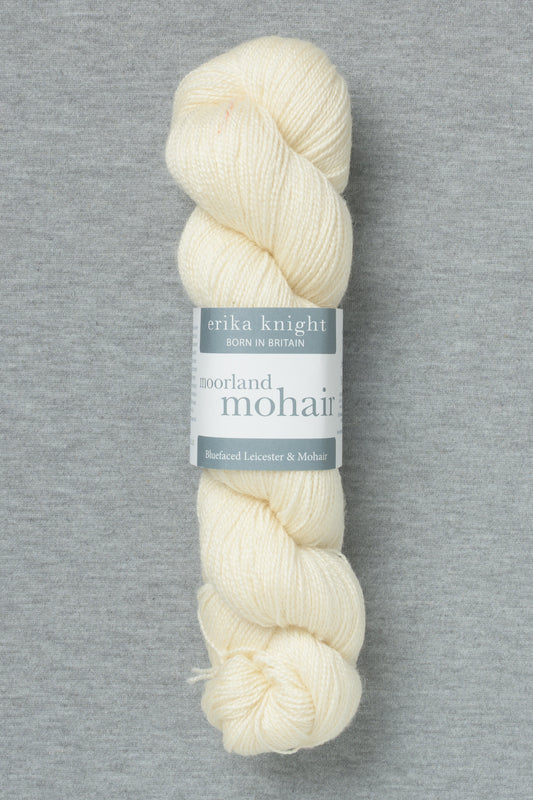 Erika Knight Moorland Mohair 1 Chalk Cliff White (Bag of 10)