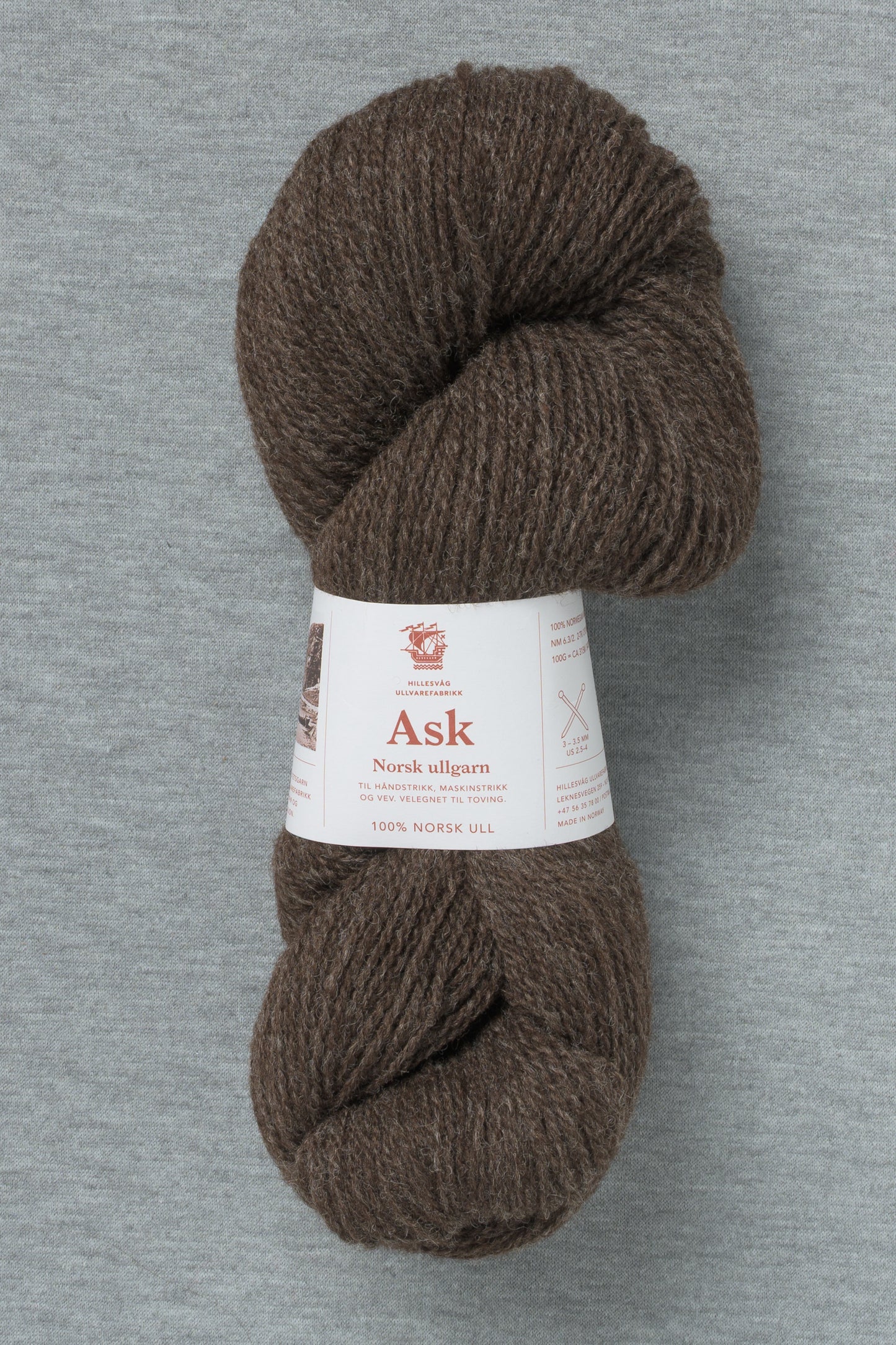 Hillesvåg Ask 6148 Heathered Dark Brown (Bag of 10)