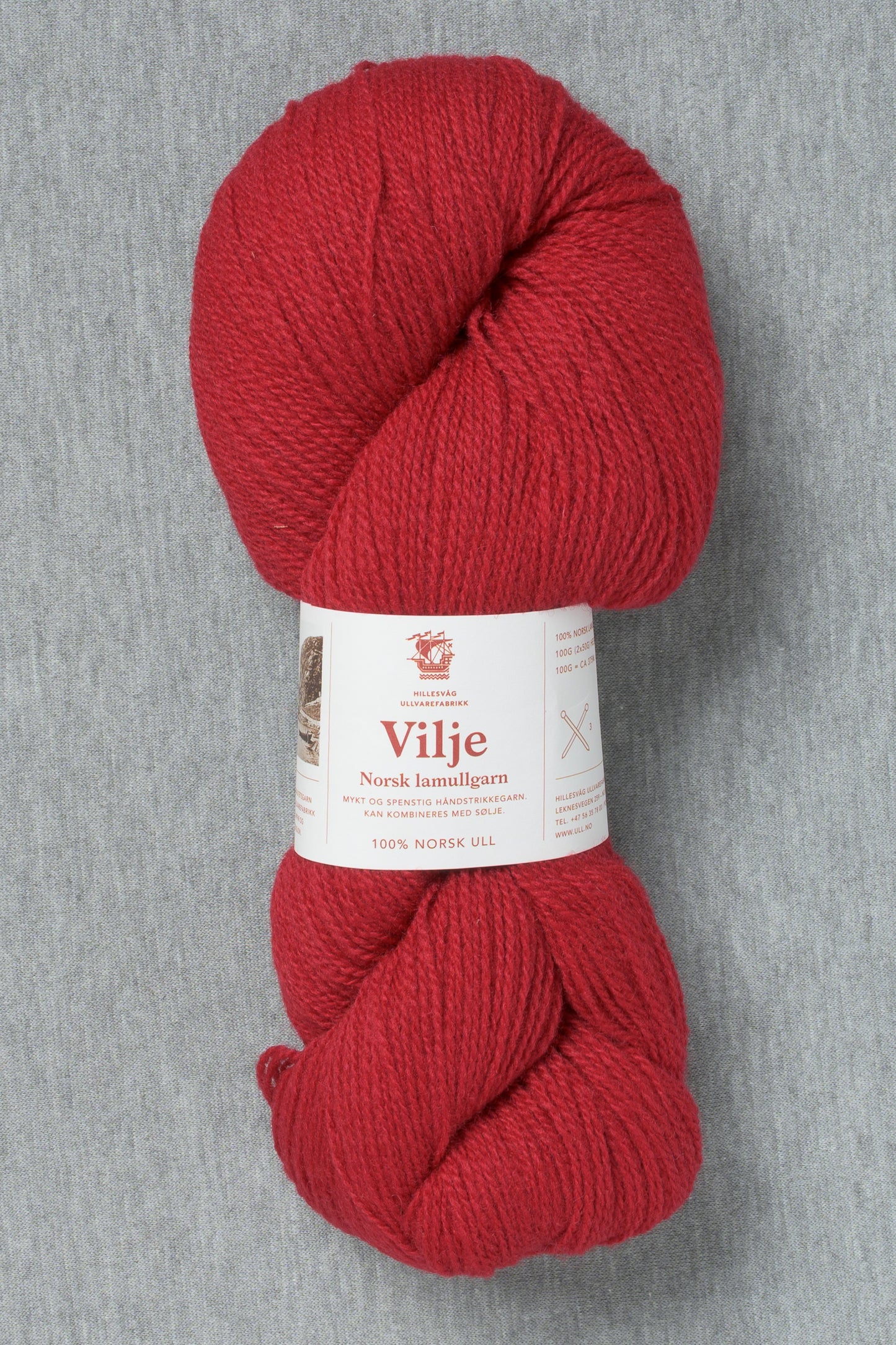 Hillesvåg Vilje 454 Light Burgundy (Bag of 10)