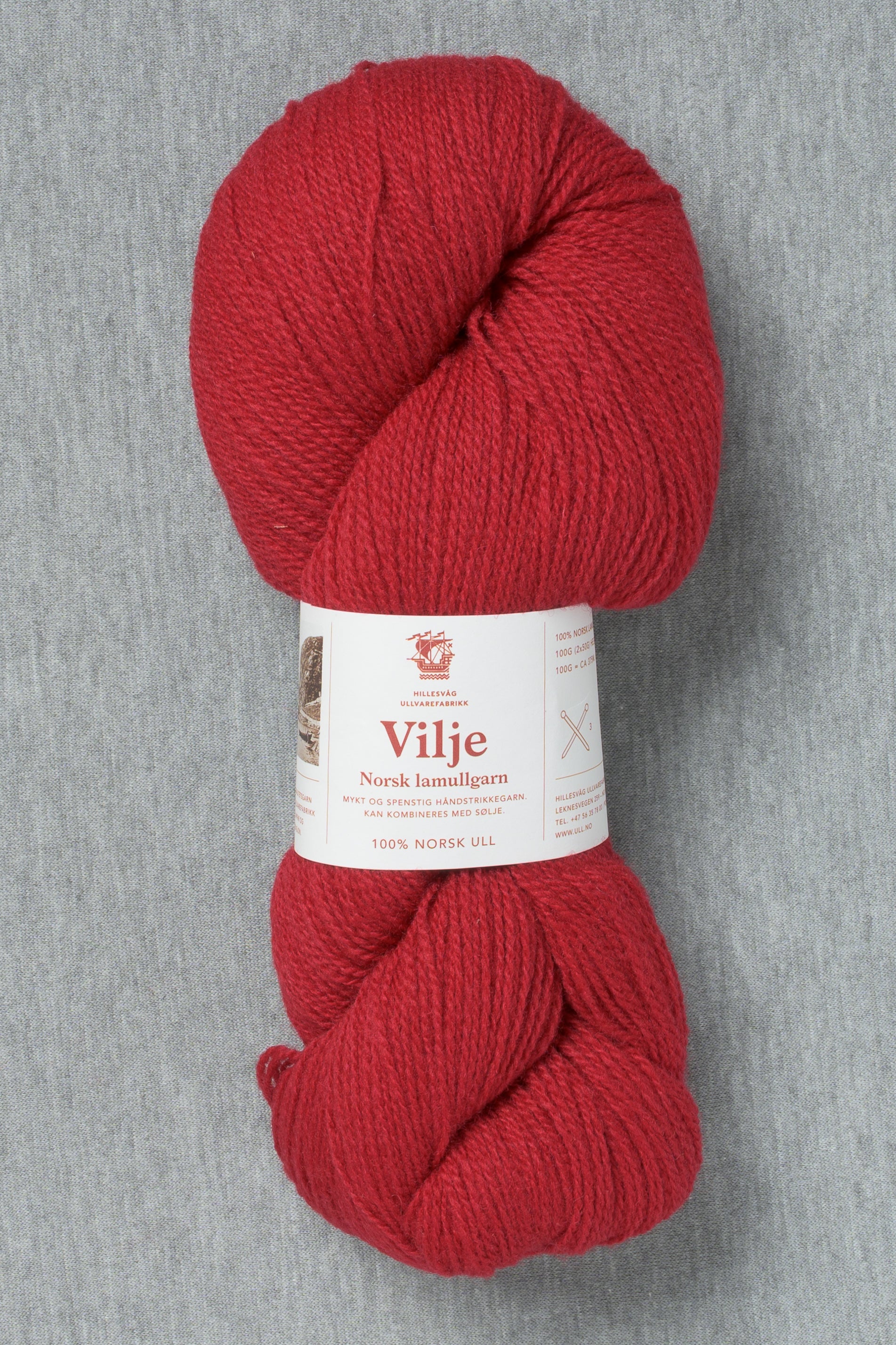 Hillesvåg Vilje 454 Light Burgundy (Bag of 10)