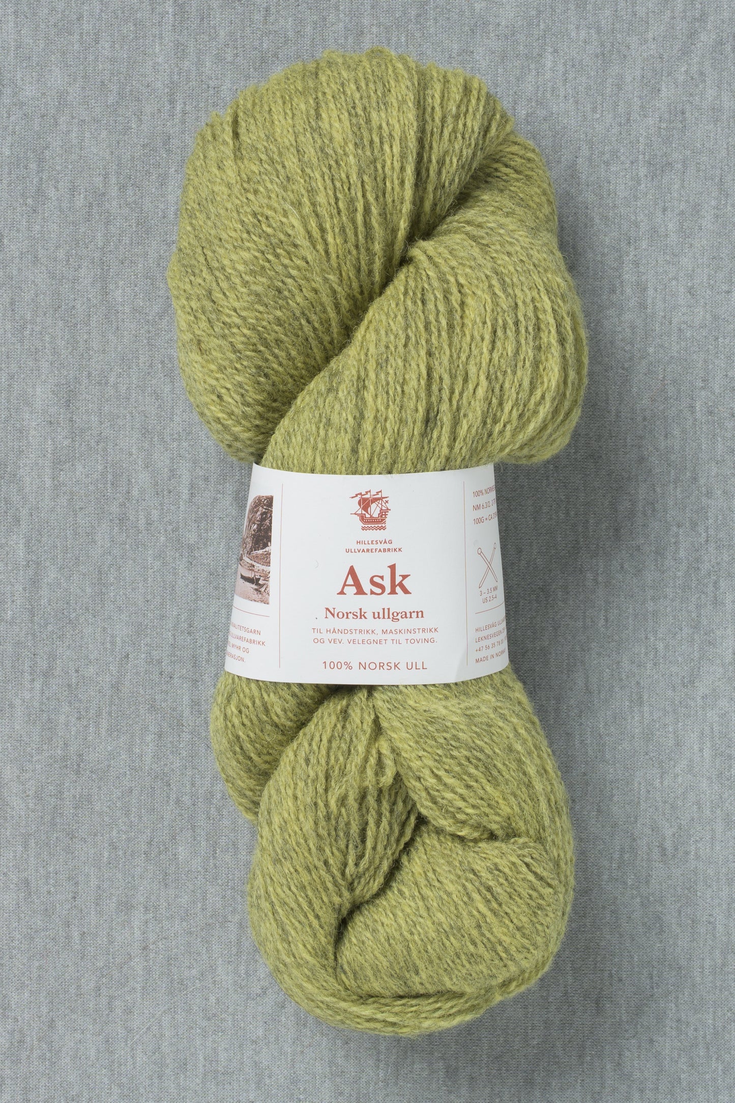 Hillesvåg Ask 6520 Heathered Light Lime (Bag of 10)