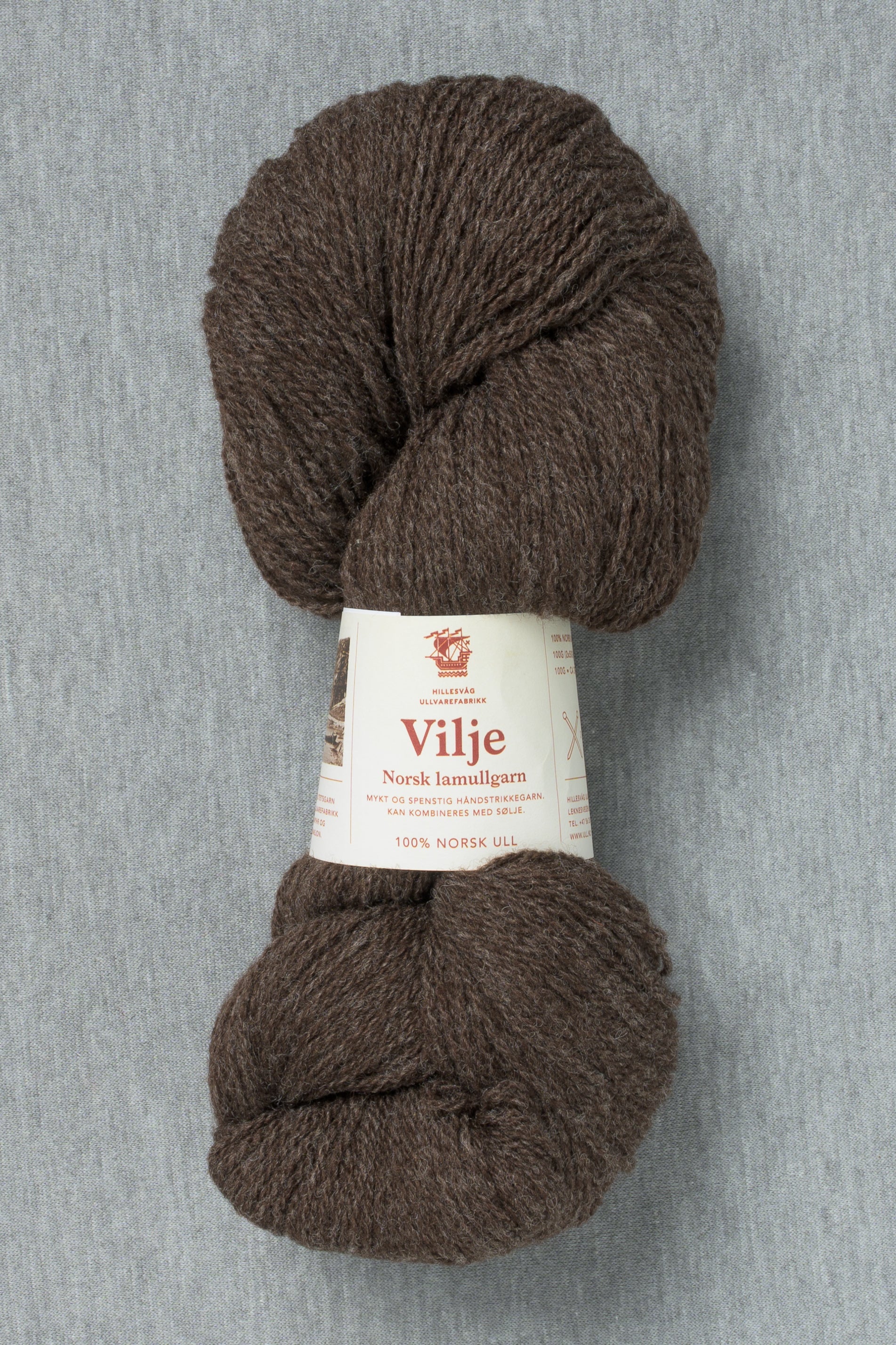 Hillesvåg Vilje 452 Heathered Dark Brown (Bag of 10)